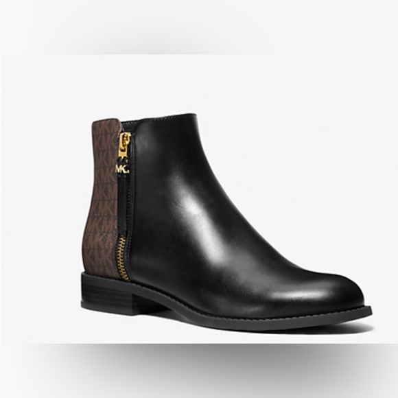 MICHAEL KORS 
Britt Signature Logo Trim Ankle Boot - Picture 1 of 4